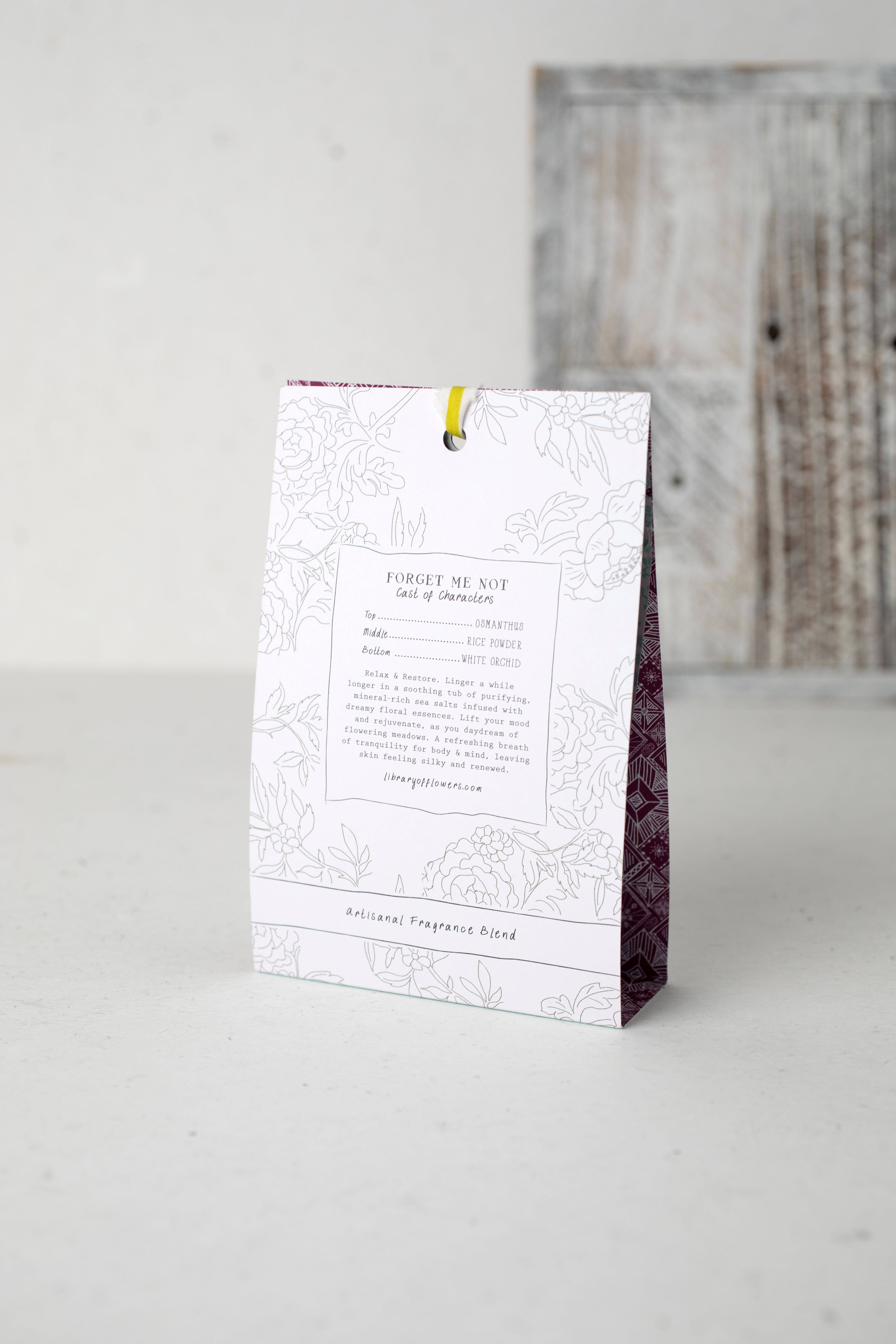 Library of Flowers - Wholesale Bath Salts - FORGET ME NOT SALTS 1