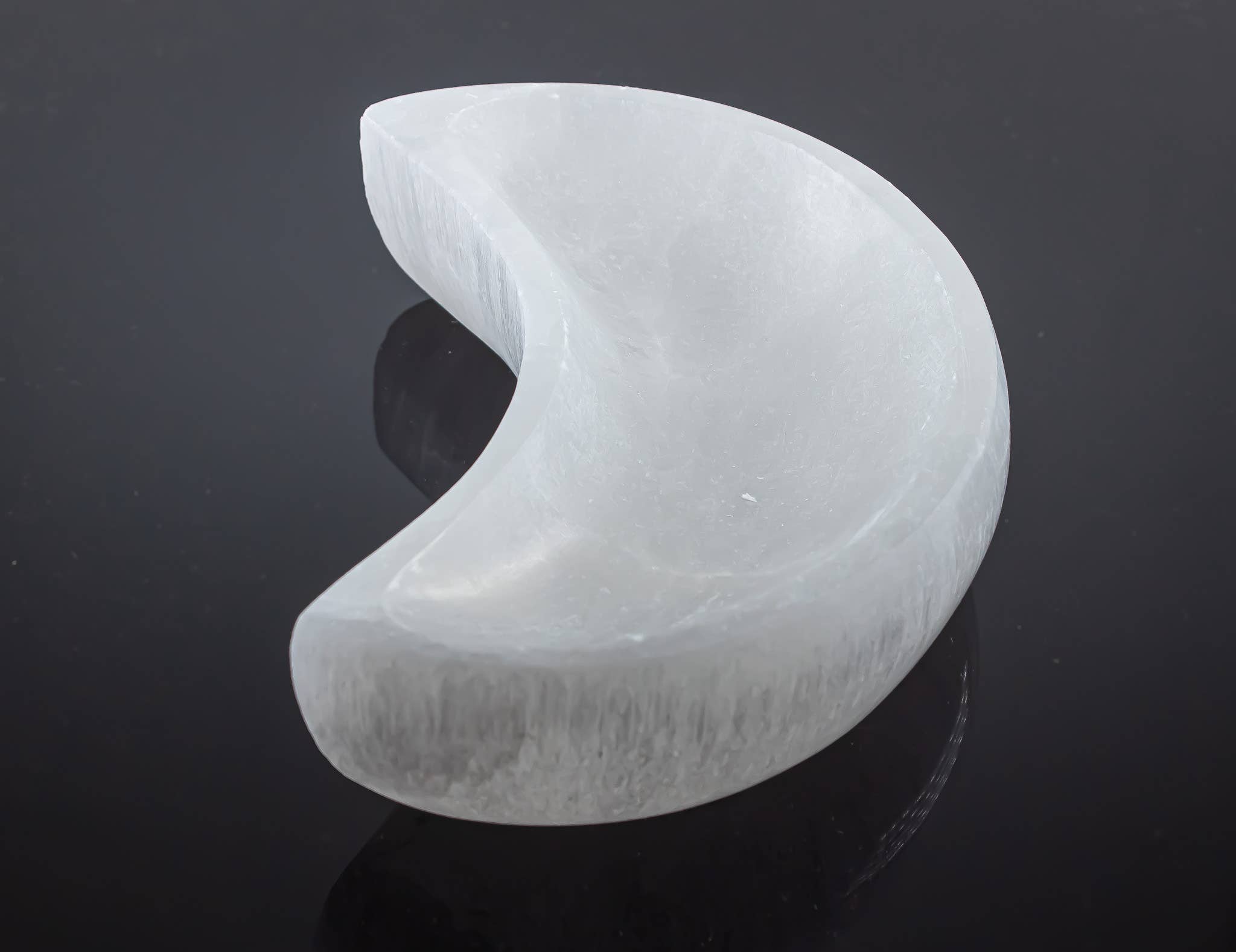 Quasar Gems USA - Wholesale Spiritual Stone/Crystal - Selenite Bowl Moon Shape2