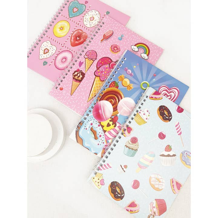 MIX COLOR Large Size Dessert and Candy Design NoteBook for wholesale on Faire