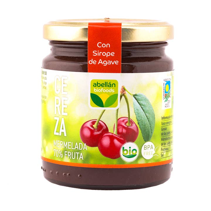 Organic Cherry Jam with Agave Syrup for wholesale by Abellán Biofoods