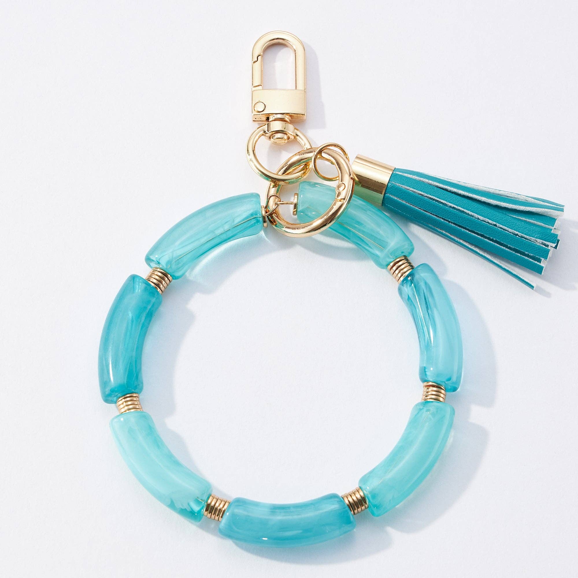 Frem – wholesale Keychain – Women's – Two Tone Resin Wristlet Keychains with Tassel4