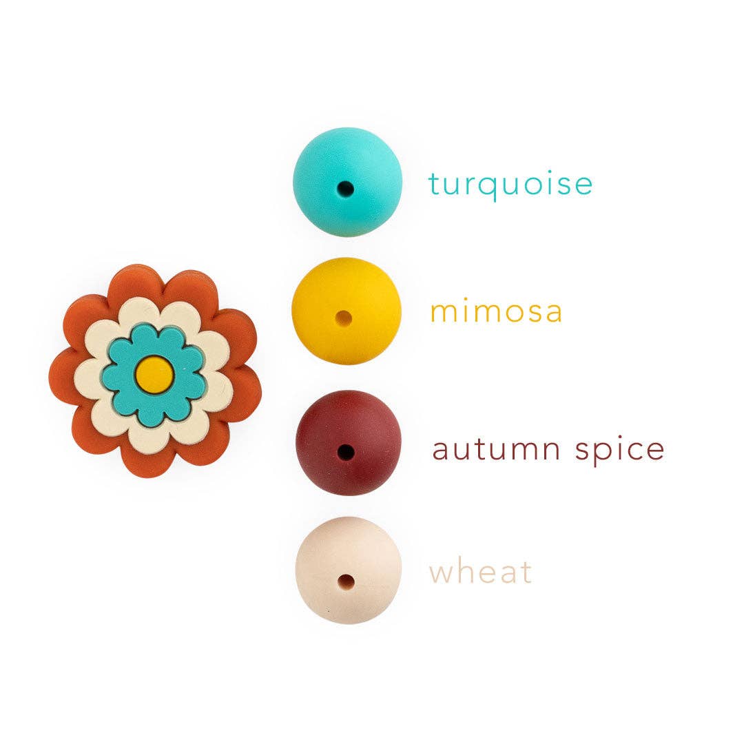 Cara & Co Silicone Craft Supply - Wholesale Craft Supplies - Large Flower Silicone Focal Beads4