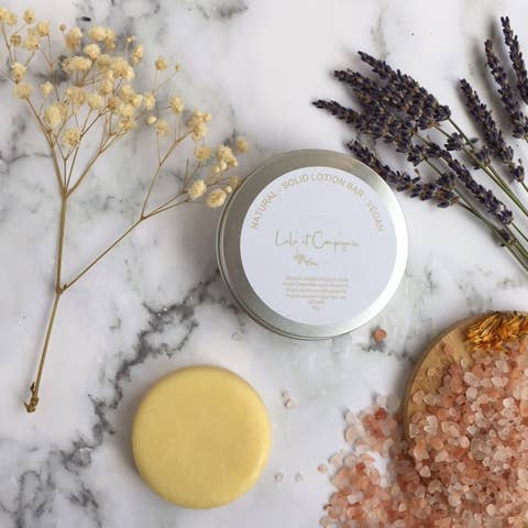 Handmade solid body lotion with essential oils - VEGAN for wholesale by lulu et compagnie