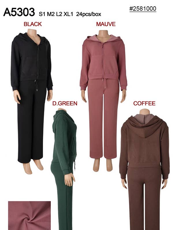 A5303 FLEECEJACKA OCH BYXSET BLANDADE STORLEKAR 12SET för wholesale av SSImport