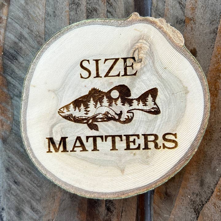 Size Matters Coaster, Fishing Shop, Fishermen Gift for wholesale by Parks Art Collection