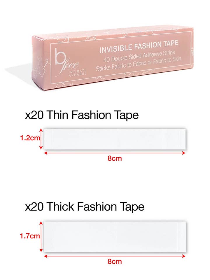 Cintas de moda transparentes de doble cara, 40 tiras para venta al por mayor de B Free AUSTRALIA