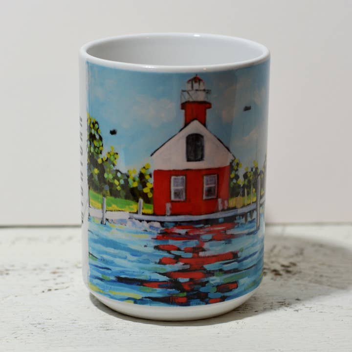 Drinkware - Saugatuck Lighthouse for wholesale by Dreese Fine Art
