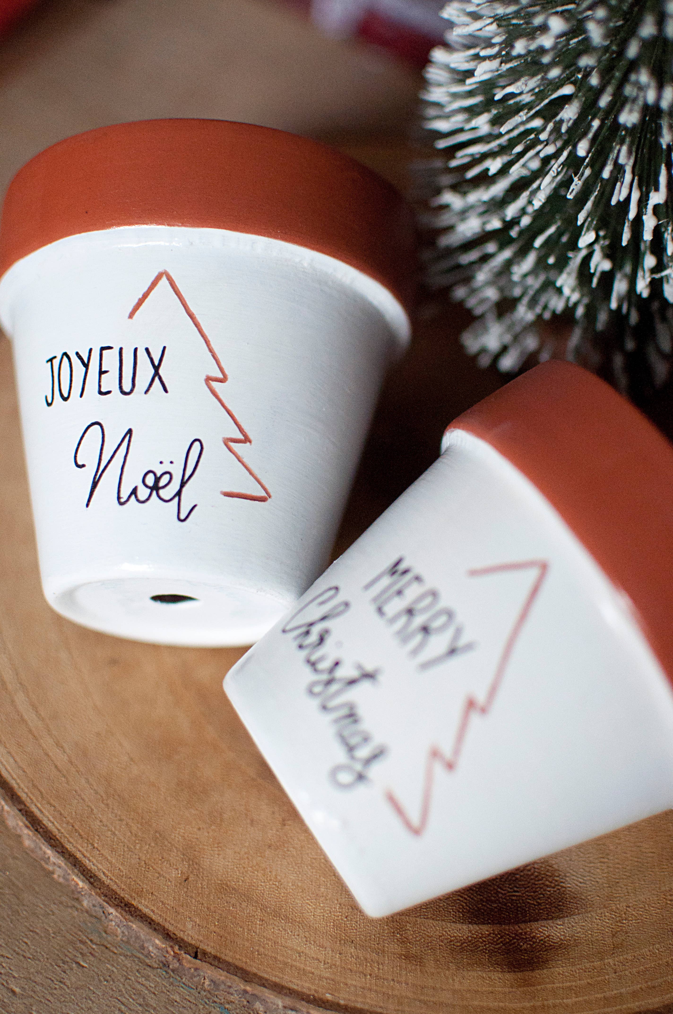 Happypots.fr - Wholesale Plant Pot - Terracotta Cachepot: Joyeux Noel / Merry Christmas3