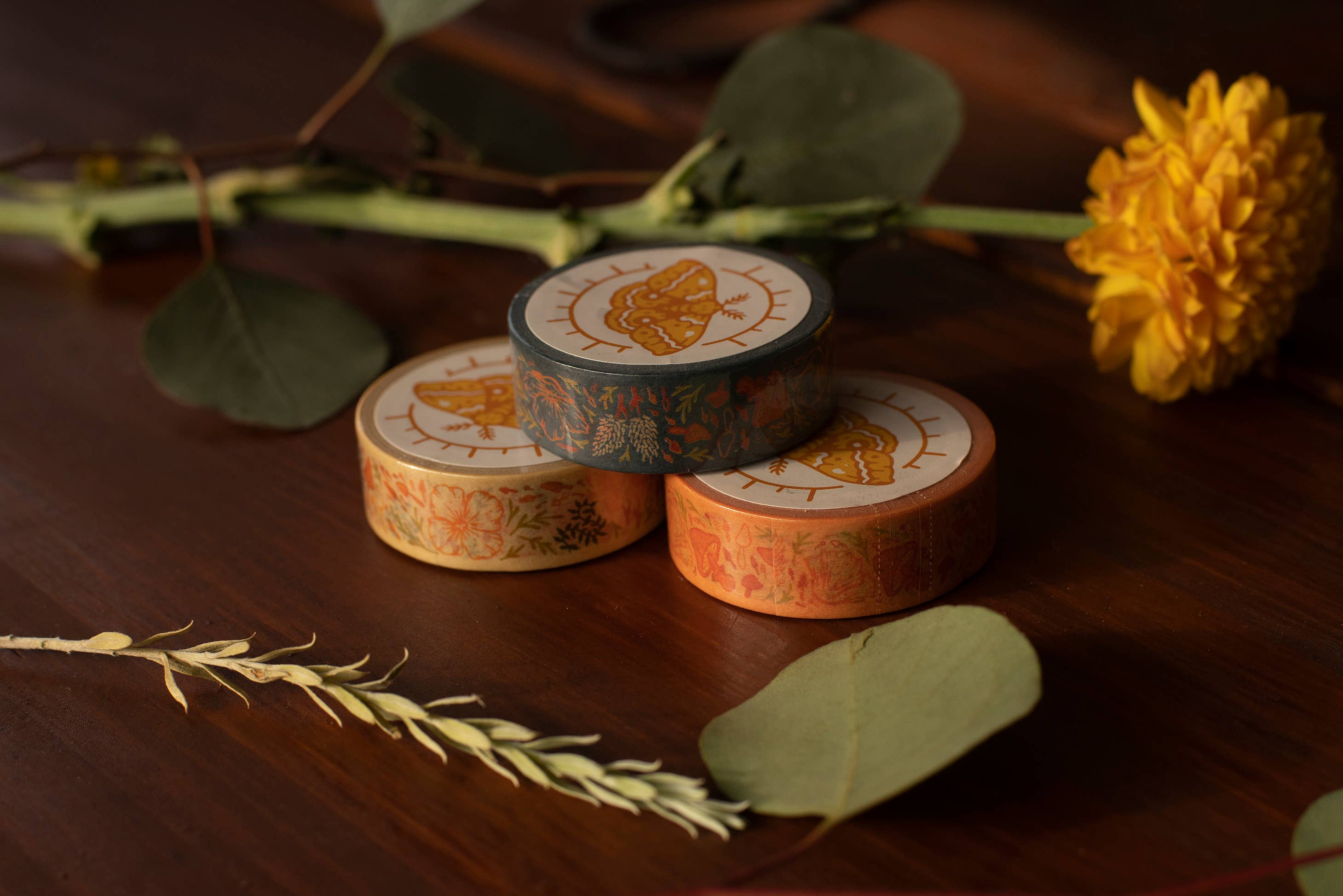 Mustard Beetle - Wholesale Washi Tape - Floral, Poppies + Mushrooms, 1/2" Washi Tape Roll11