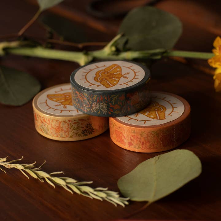 Mustard Beetle - Wholesale Washi Tape - Floral, Poppies + Mushrooms, 1/2" Washi Tape Roll11