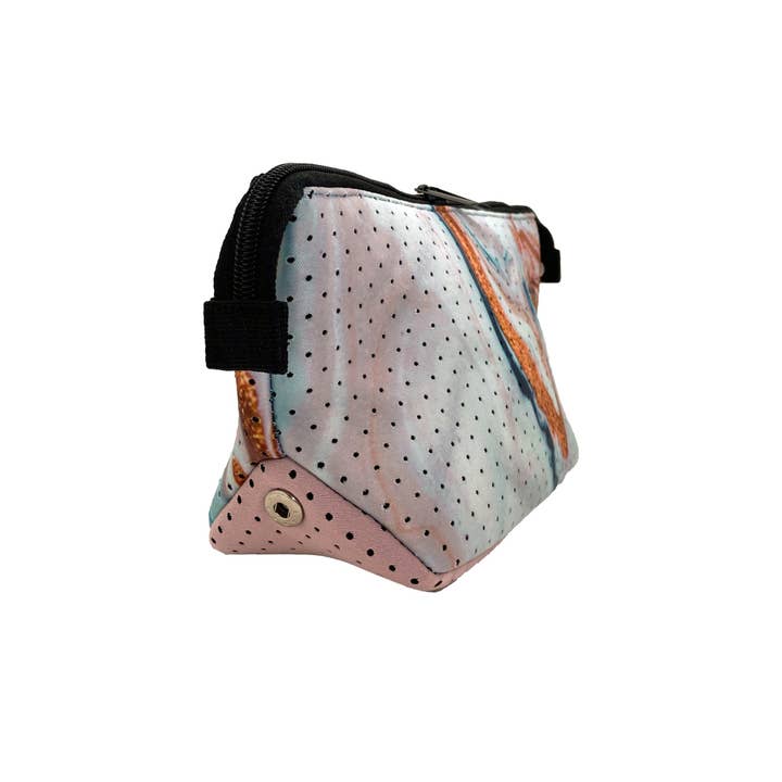 Cthru Purses - Vendita all'ingrosso Borsa per trucchi/cosmetici - Borsa da viaggio in neoprene Geode Grey & Gold1