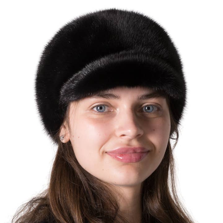 Chapéu de Pele de Vison Feminino Inverno Chapéu de Pele Russo Chapéu de Pele Verdadeira por atacado de FurStyleUa