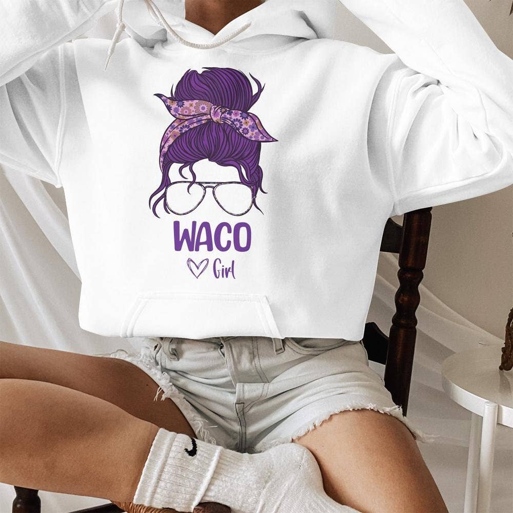 PositiveParty – T-shirt estampada - Mulher por atacado – Camisa Waco Menina, Presente Born In Waco4