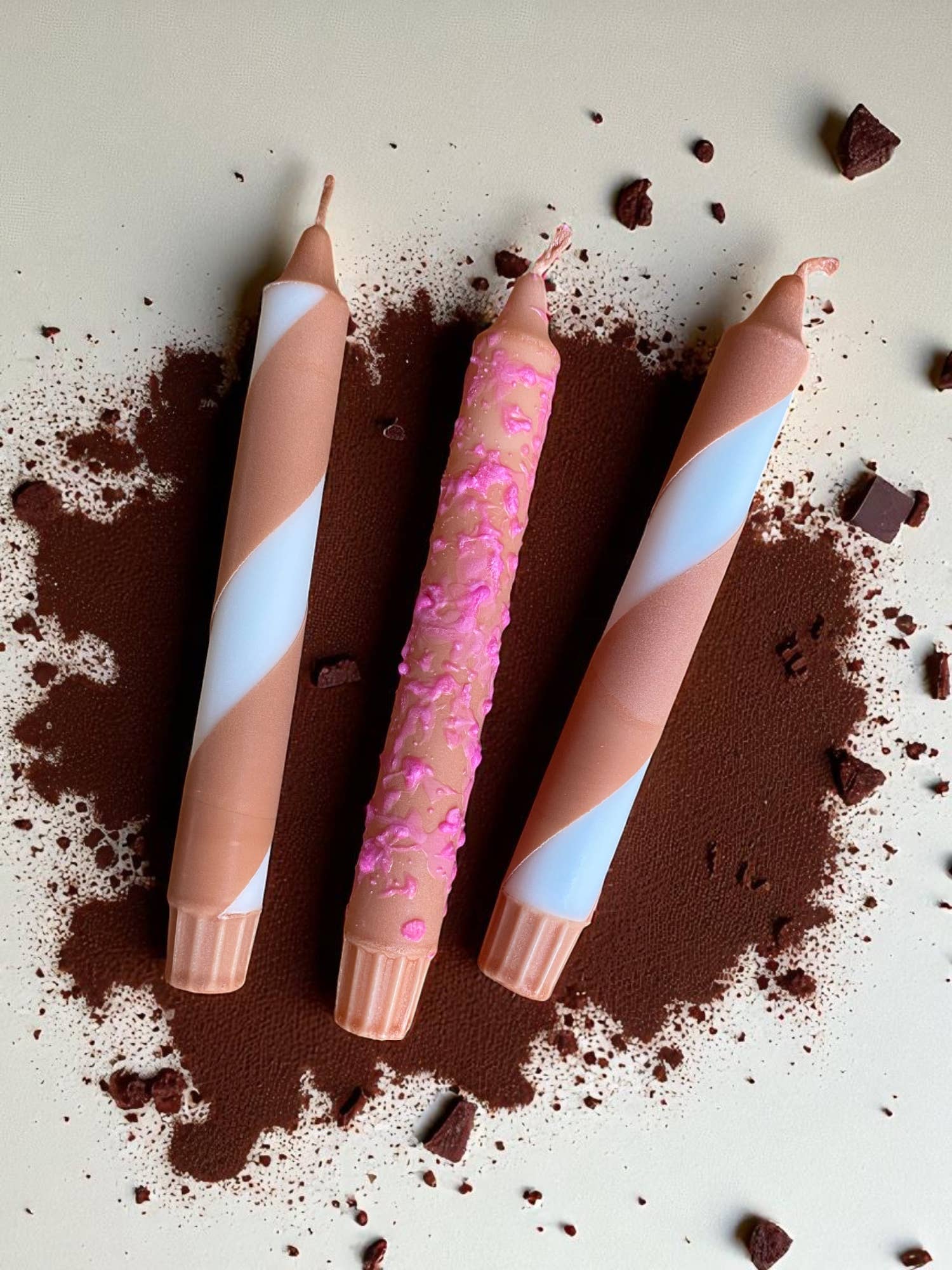 Kupkup HB. - Fi Design Studio Co. - Wholesale Pillar Candle - Joyful Glow | Chocolate Cake Tapper Candle | 2.3x20 cm 1