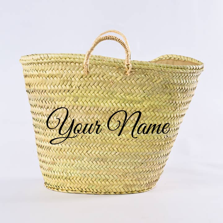 Saco de palha personalizado - Saco de palha com monograma - saco de dama de honra por atacado de woolsouk ( We handle U.S. import procedures for you )