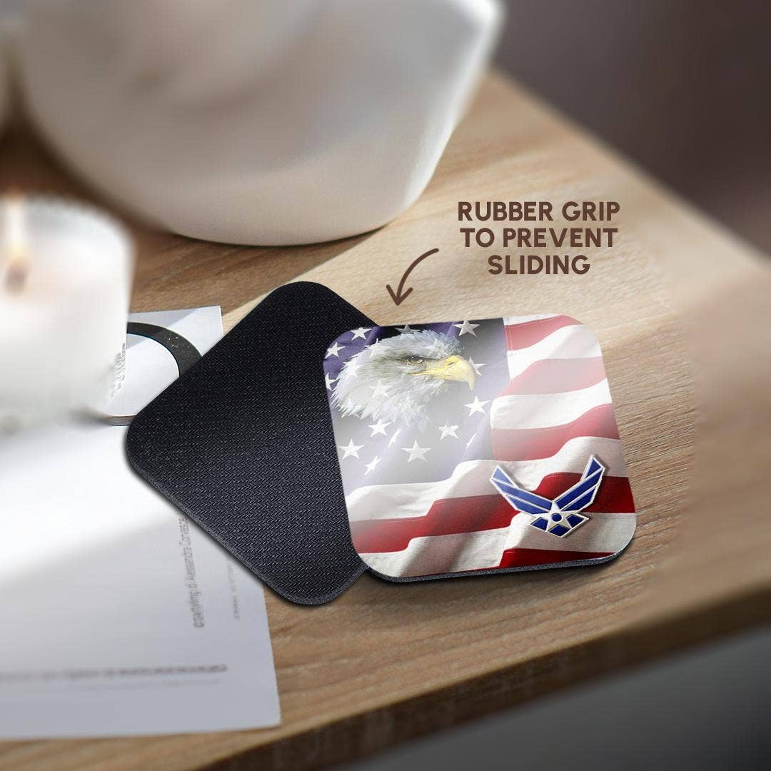 3dRose - Vendita all'ingrosso Sottobicchiere - 3dRose, Aeronautica Militare USAF, Sottobicchiere10