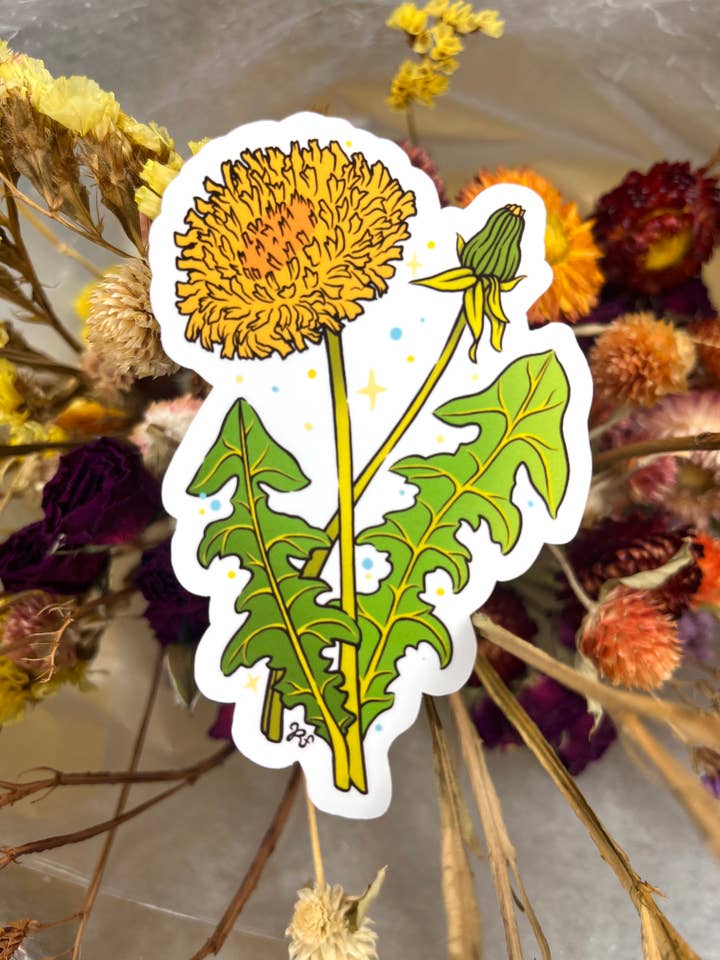 Dandelion Sticker for wholesale by Rachel Feirman
