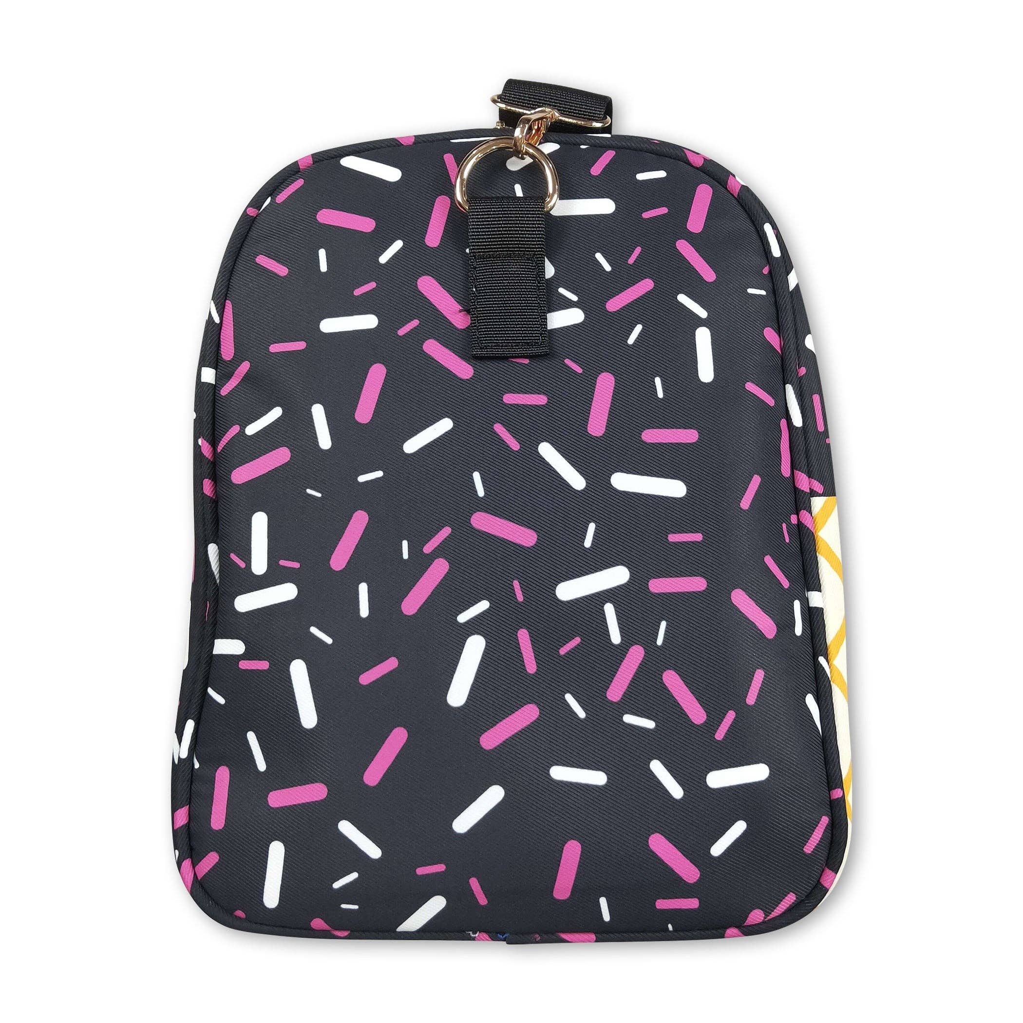 Yawoo Garments - Wholesale Weekender Bag - Women's - Black ice cream sprinkle team duffel bag3