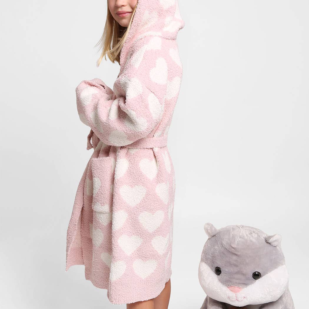 Fashion City - Wholesale Robe - Kids - Children's Multi Print Luxury Soft Hooded Robe12