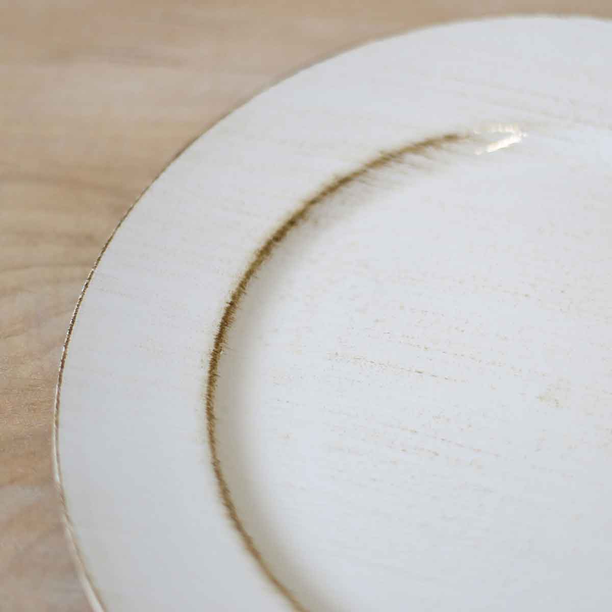 Wit Woodland Charger White Wash 13" voor groothandel op Faire3