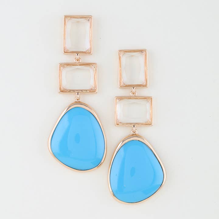 Driedubbele Juweel Steen Oorbel Hangers voor wholesale door 3AM BY H&D ACCESSORIES