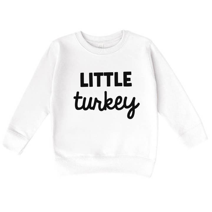 Kids Thanksgiving Sweatshirt, Little Turkey Shirt for wholesale by Bump & Beyond Designs