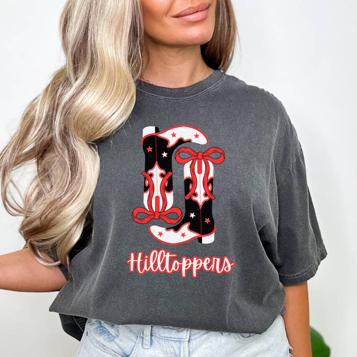 Western Kentucky University Game Day Boots Shirt, Hilltopper for wholesale by Bella Marie Apparel & Co