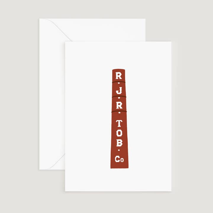Greeting Card, R.J. Reynolds Smokestack for wholesale by Doster Paper Co.