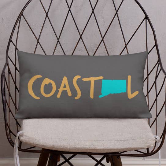 Coastal Connecticut™ Beach Accent Pillow for wholesale by Coastal & Midwest State of Mind