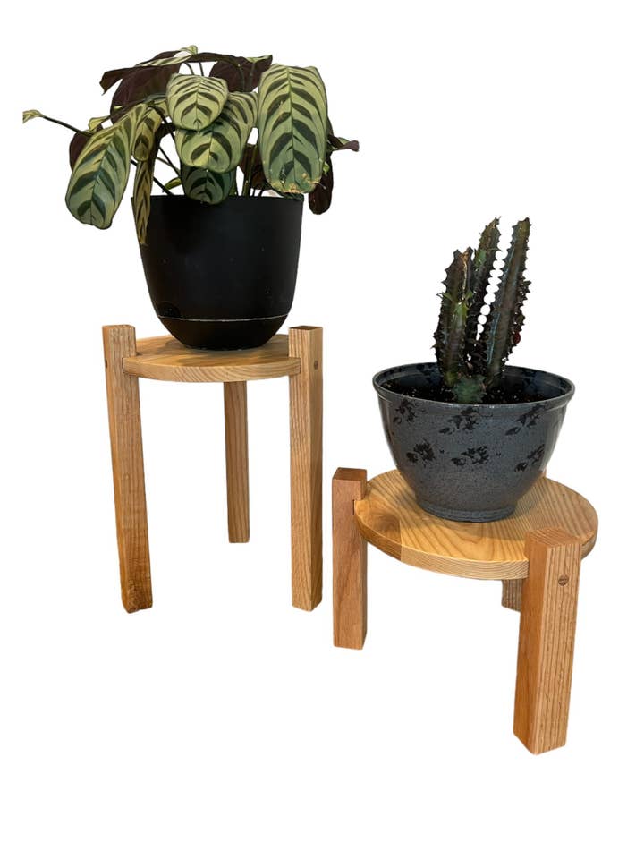 Oak Plant Stand for wholesale by Nickel City Woodworking