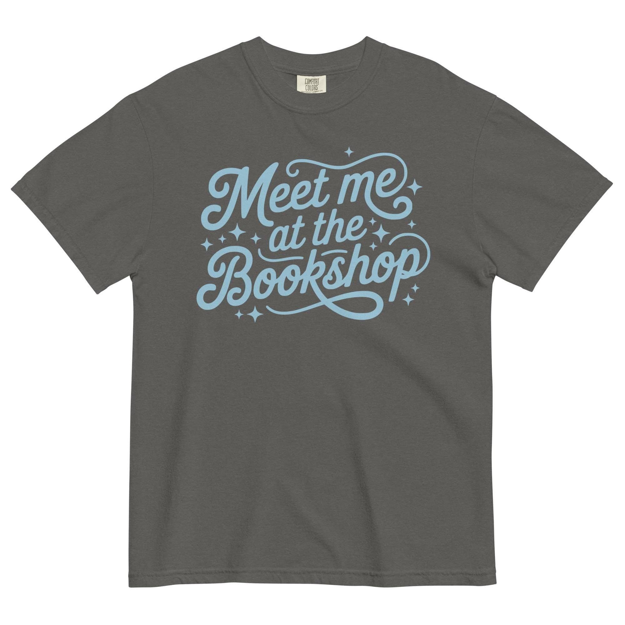Keen Bee Studio - Wholesale Screen Printed T-Shirt - Unisex - Meet Me at the Bookshop Heavyweight T-shirt4