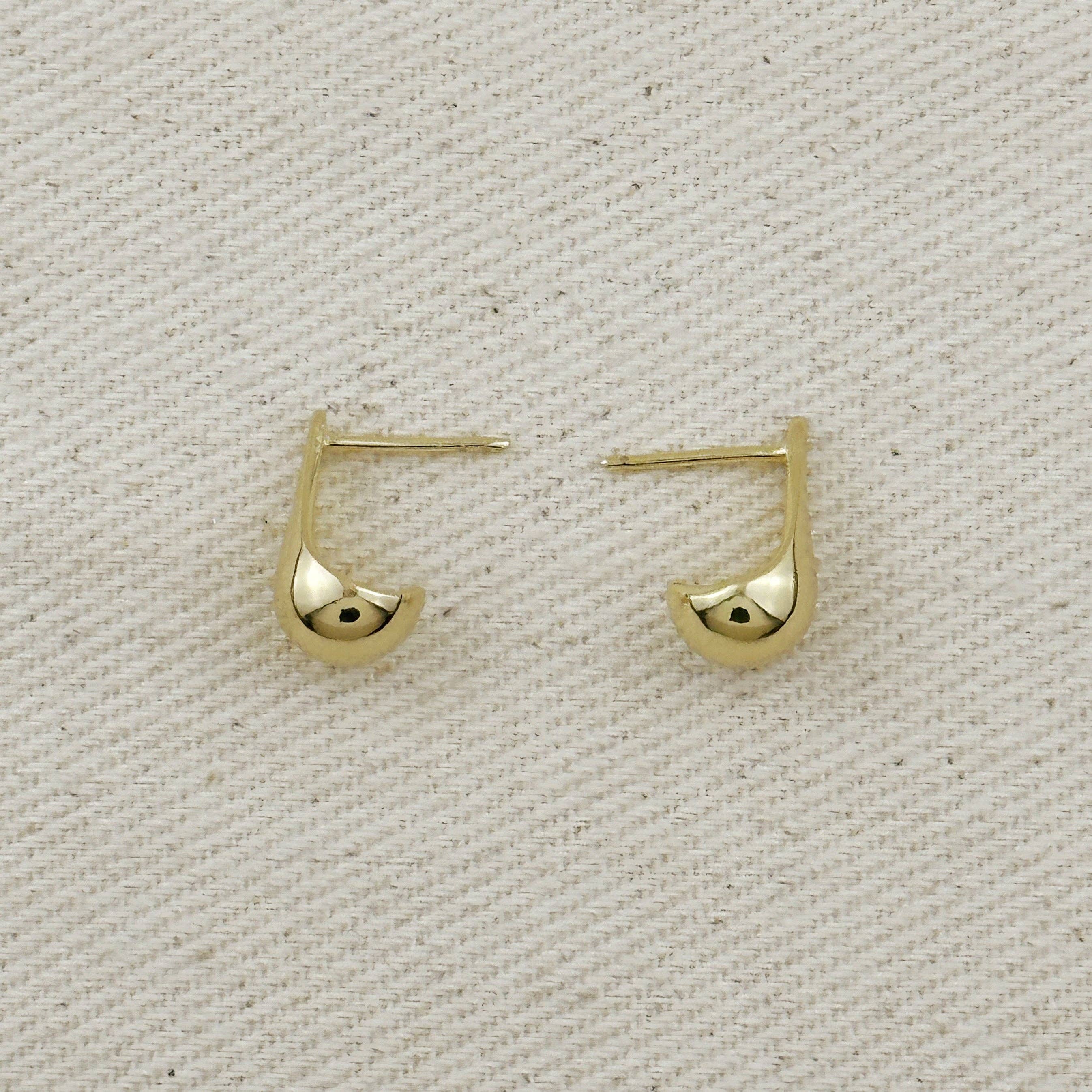 GoldFi - Wholesale Stud/Post Earrings - 18k Gold Filled 15mm Teardrop Stud Earrings3