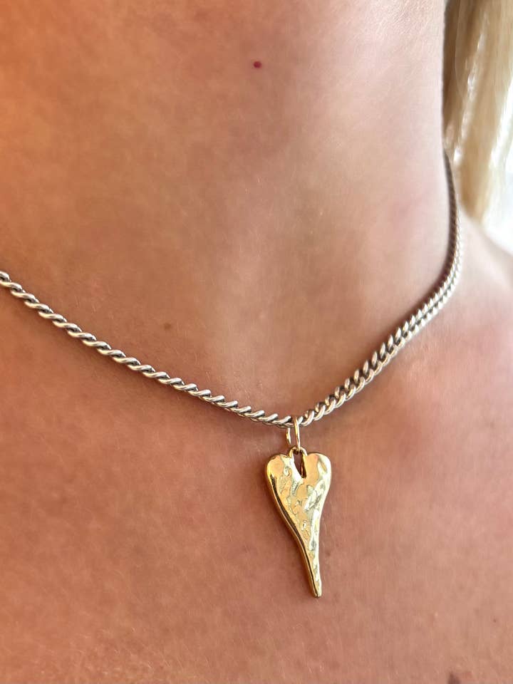Collier chaîne mixte en métal Colette pour la vente par Nora James jewelry