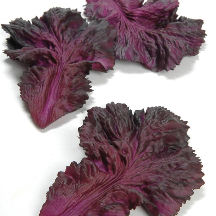 Studio Specialties - Wholesale Artificial Plant - LETTUCE LEAF X 3PCS PURPLE 7"