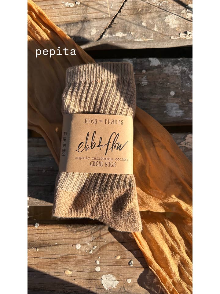 Ebb & Flow - Wholesale Socks – Unisex - Organic Cotton, Plant-Dyed Crew Socks, Unisex