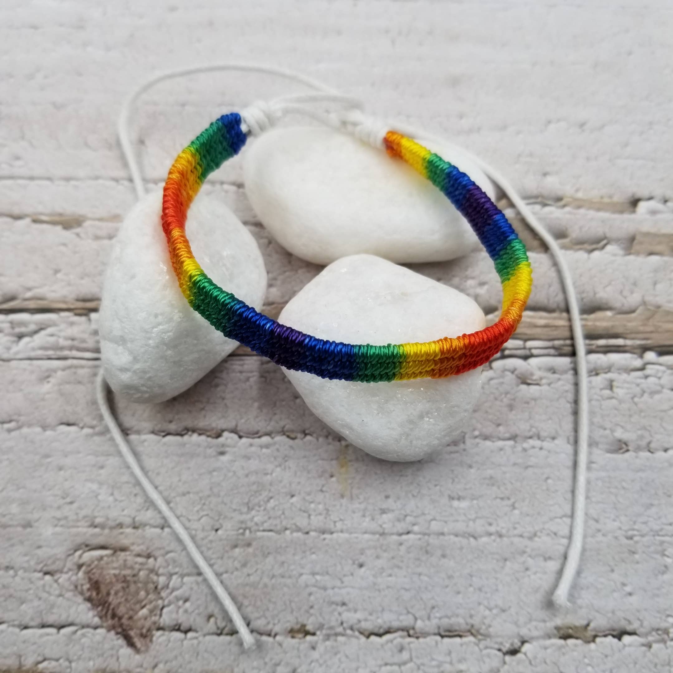 Treasure Wholesale - Wholesale Woven/Braided Bracelet - Handwoven Rainbow Bracelet1