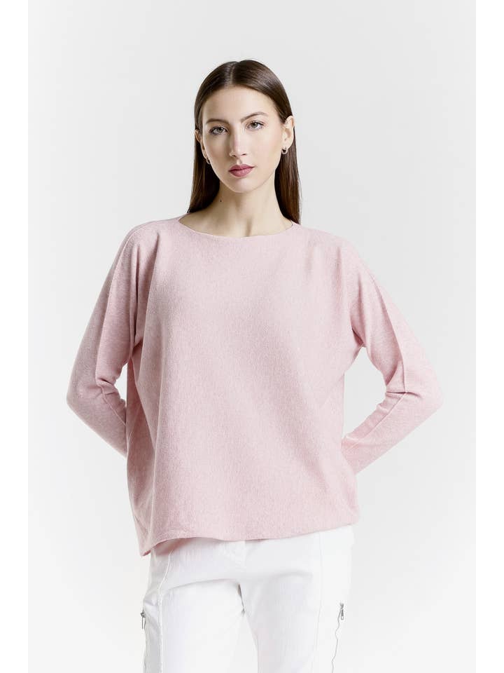TINA Stephens Italy/Tees By Tina - Wholesale Knit Sweater - Women's - Laurin Seriously Soft Jewel Neck Sweater (BLS425)