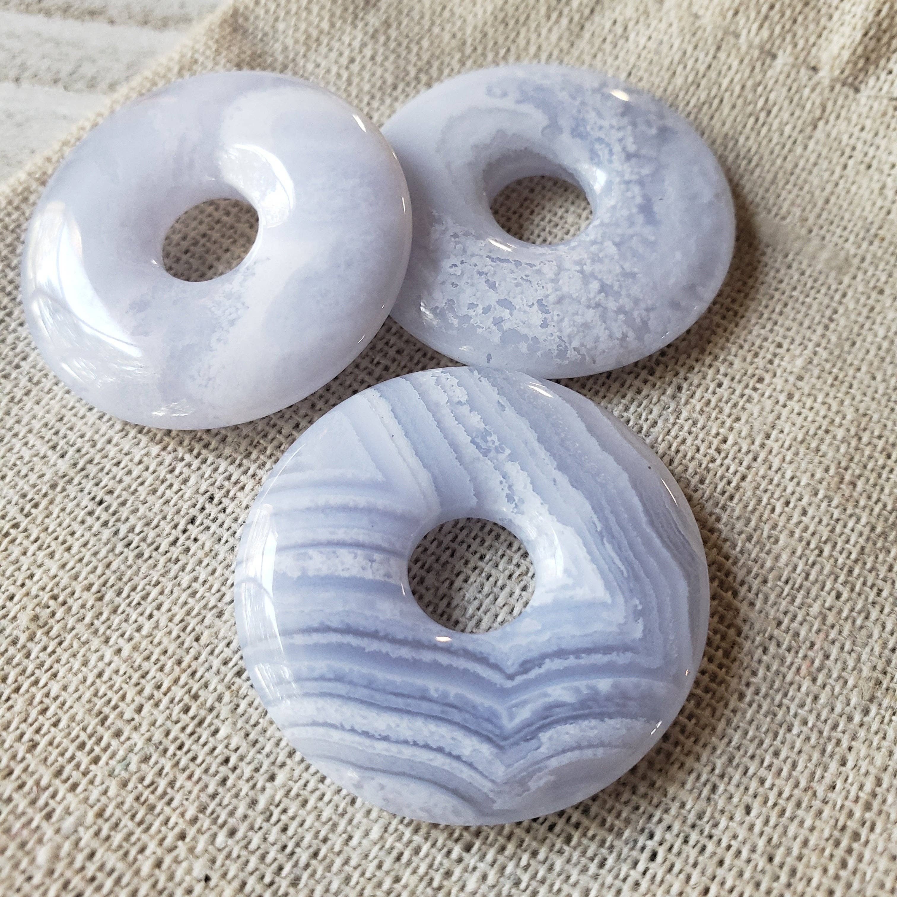 Silver Insanity - Wholesale Spiritual Stone/Crystal - 30mm Gemstone Donut2