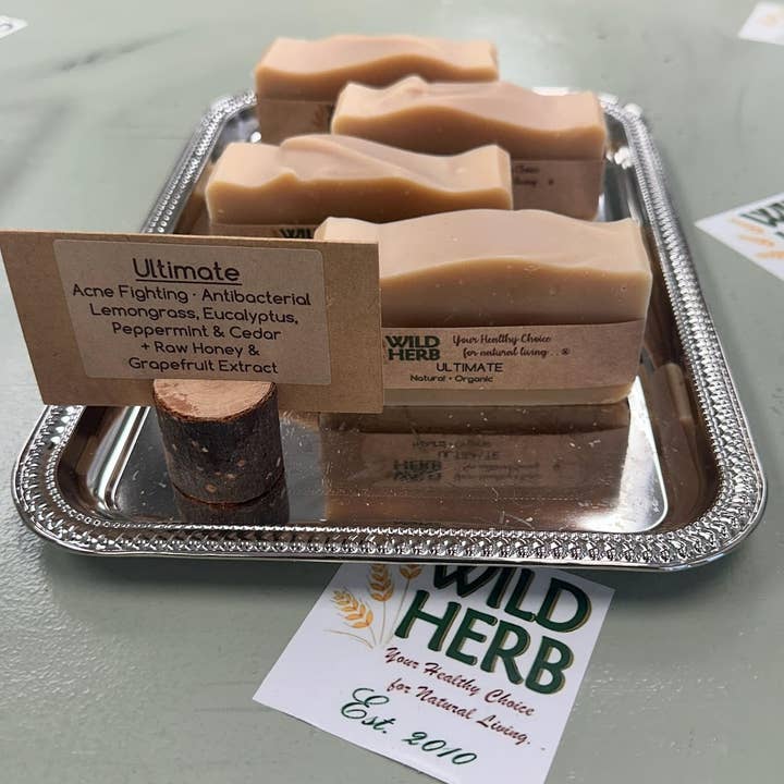 Wild Herb Soap Co - Wholesale Bar Soap - Ultimate Fresh Crisp Natural Soap Bar Nut Free Fights Acne2