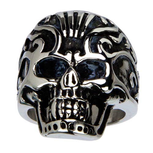 stainless steel biker ring, skull for wholesale by EHAWA