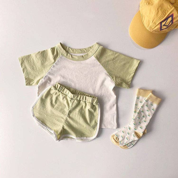 MyKids-USA® - Wholesale T-Shirt - Kids - Round Neck Short-Sleeved Top & Shorts Summer Cotton Set6