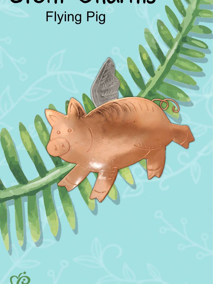 Flying Pig Stem Charm for wholesale by Pilgrim Imports