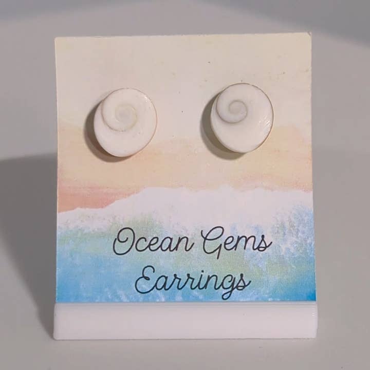 Ocean Gems And More - Wholesale Stud/Post Earrings - Shiva Seashell Earrings0