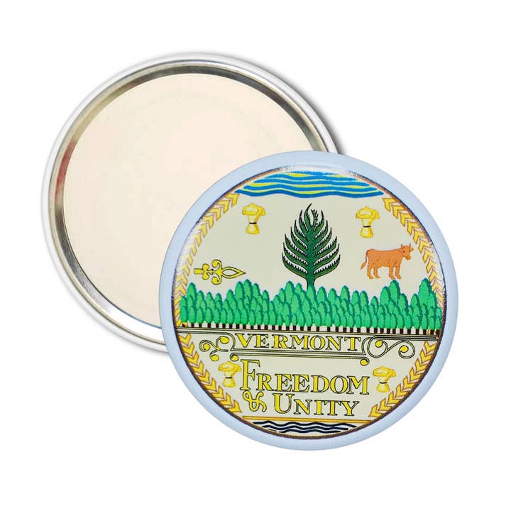 Purse Mirror - State Seal Vermont - USA for wholesale by Worldwide Souvenirs