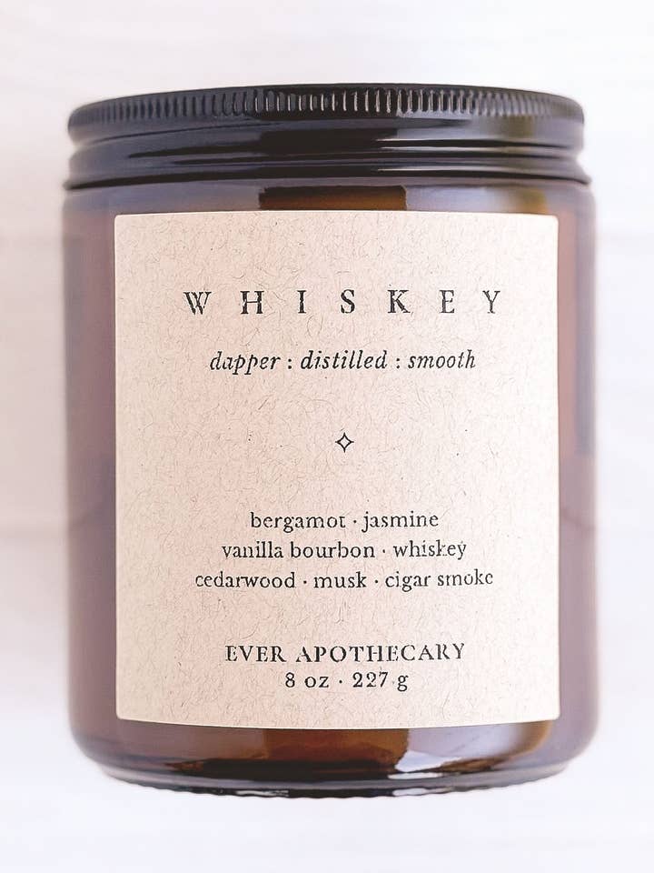 Whiskey Candle for wholesale by Ever Apothecary
