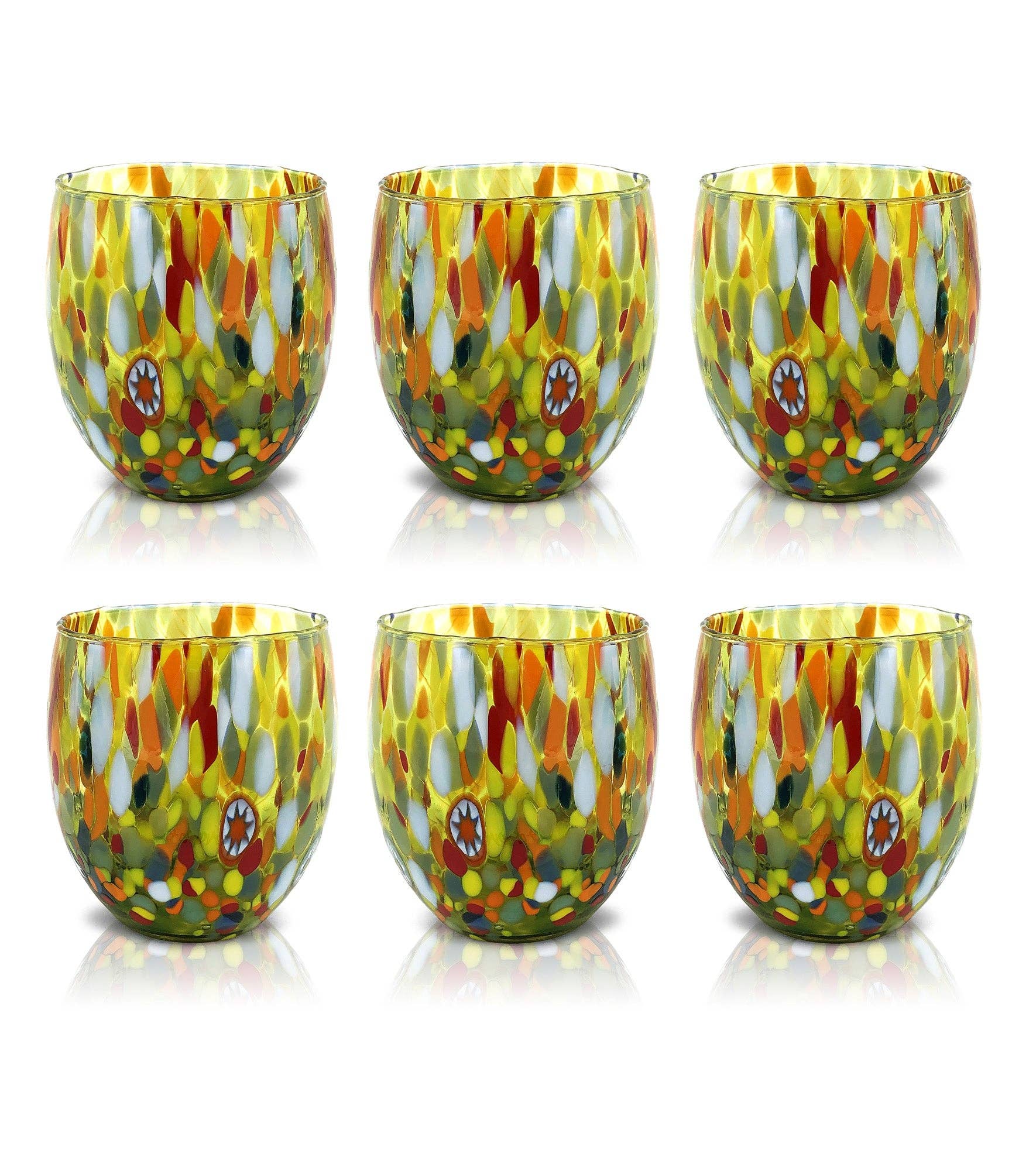 Mazzega Art & Design - Vente Verre/tasse - 6 verres en verre « Les couleurs de Murano ». ACQUA-CLASSIQUE3