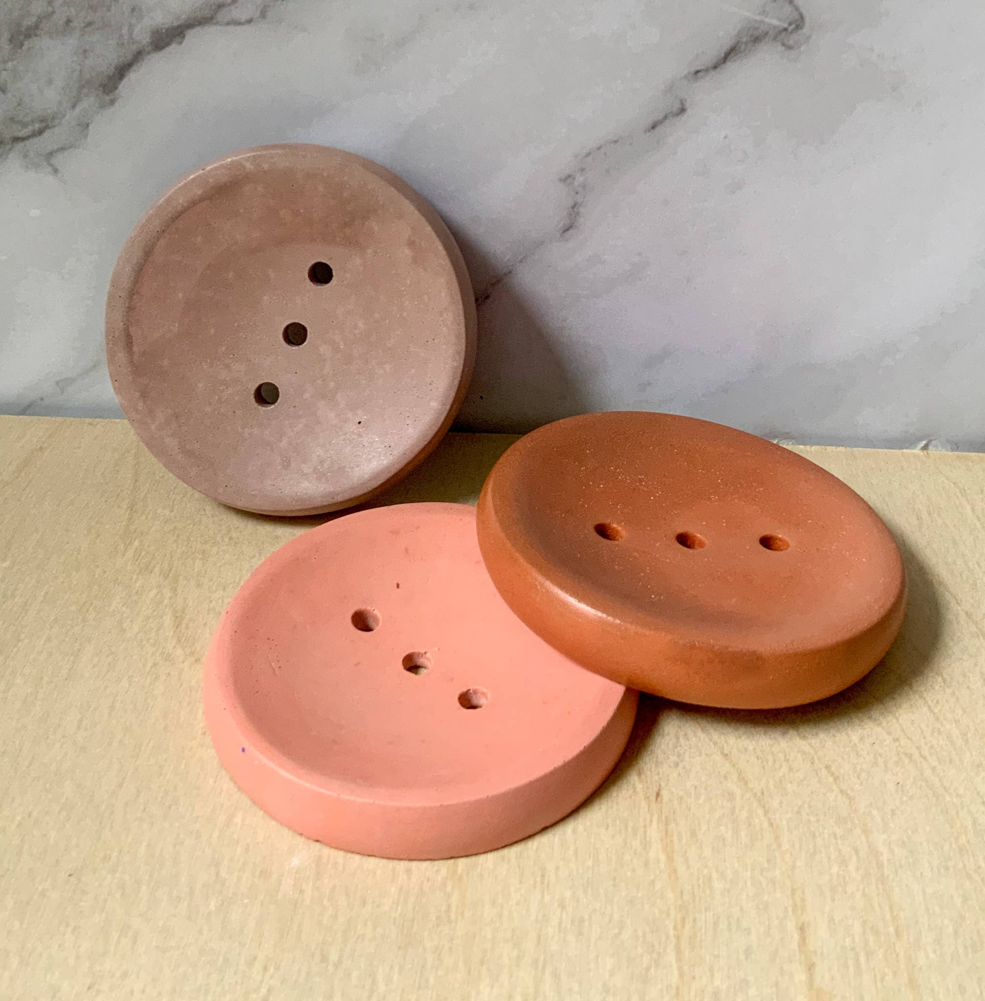 Left Corner Goods - Wholesale Bath Soap Dish - Concrete Round Soap Dish with Drainage Holes 10