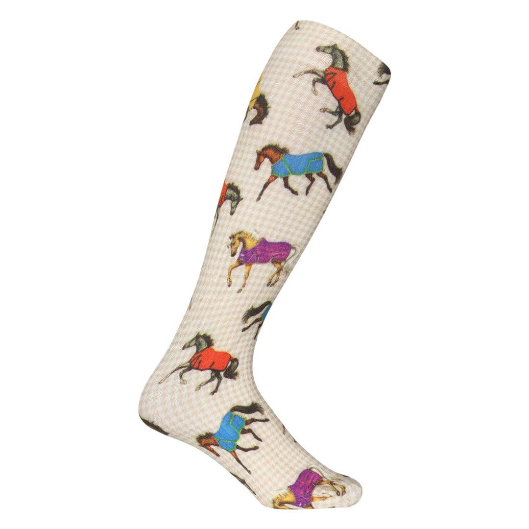 Multi AWST Int'l Lila Chevaux en Couvertures Chaussettes d'Équitation pour Dames en vente sur Faire1
