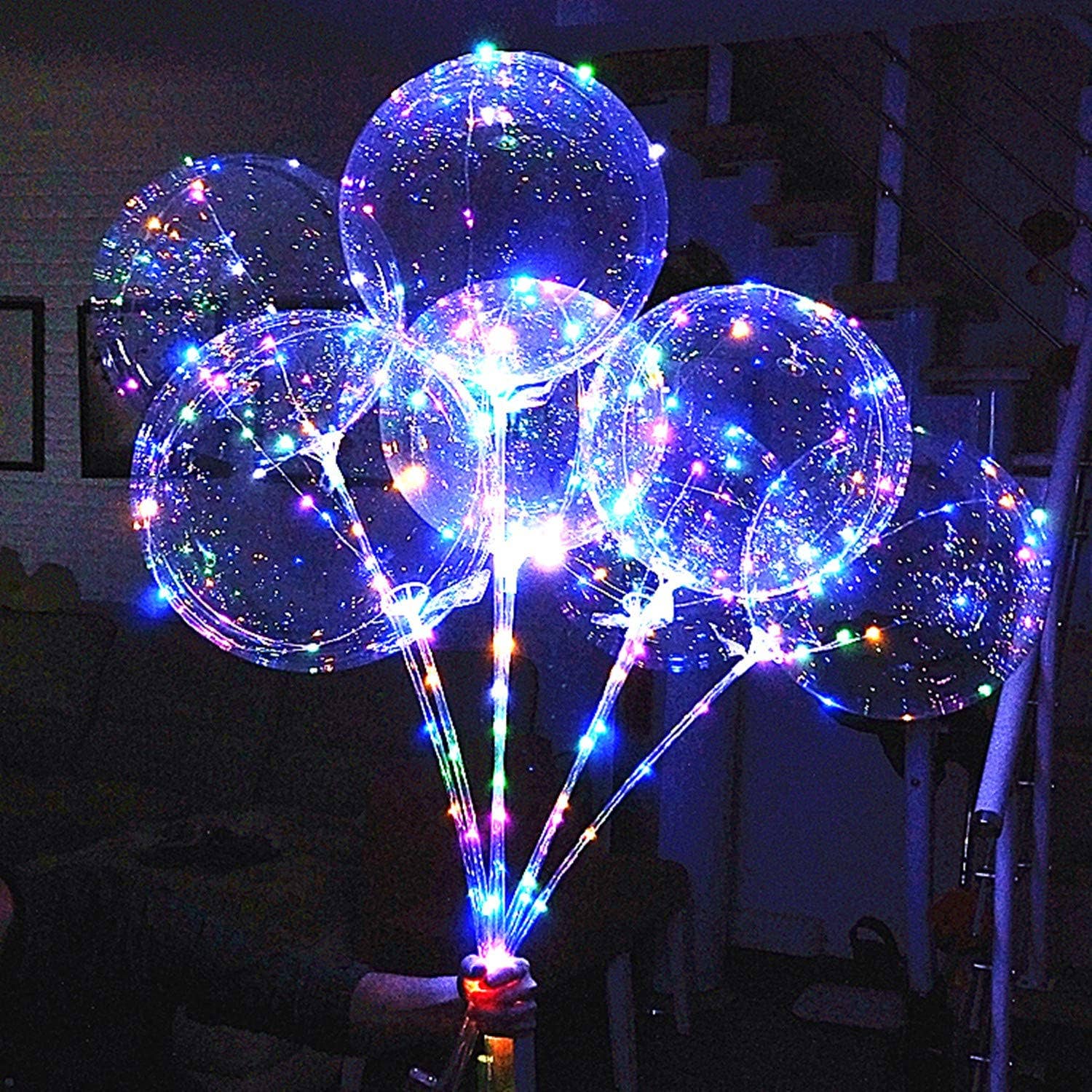 SugarQuoteMeNot LLC - Wholesale Balloon - 6 Bo-Bo Balloons-String Light Style4