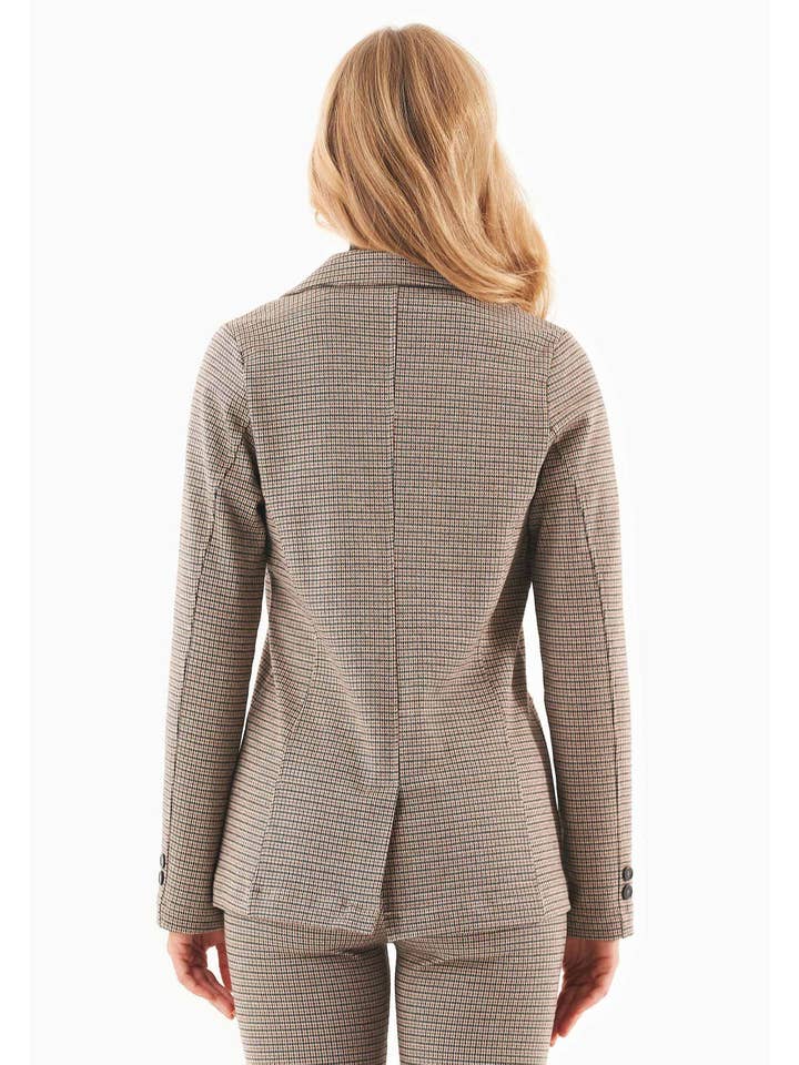ORGANICATION - Wholesale Blazer - Women's - Blazer aus Bio-Baumwolle-Mix mit Hahnentrittmuster3
